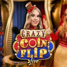 Crazy Coin Flip logo by Evolution at ScaraWins Casino