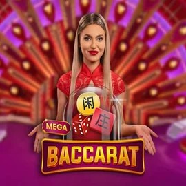 Mega Baccarat casino game by Pragmatic Play – featured logo at ScaraWins Casino