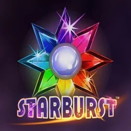 Slots logo of Starburst from NetEnt at ScaraWins Casino