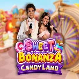 Sweet Bonanza Candy Land Live online game logo by Pragmatic Play on scarawins.eu